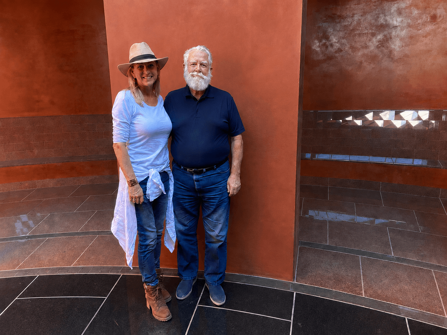 Diane Rogers with artist James Turrell