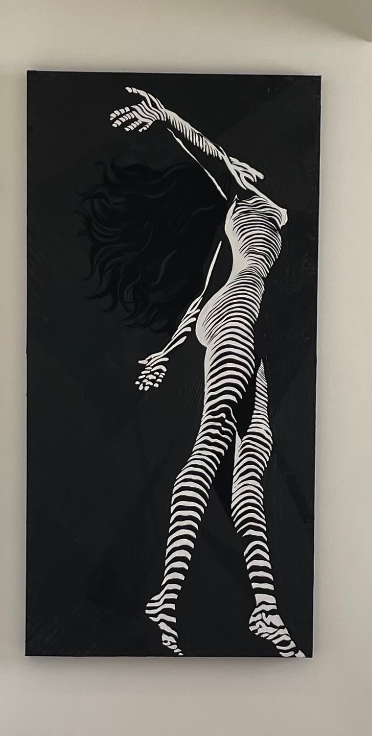 Zebra Woman artwork for a private client