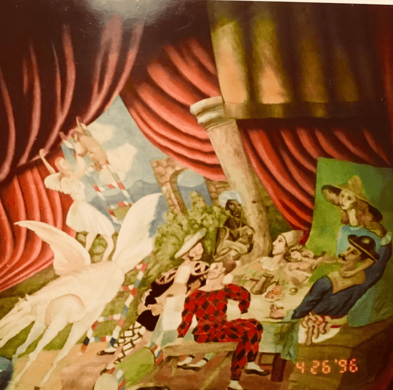 Set painting for Joffrey Ballet
