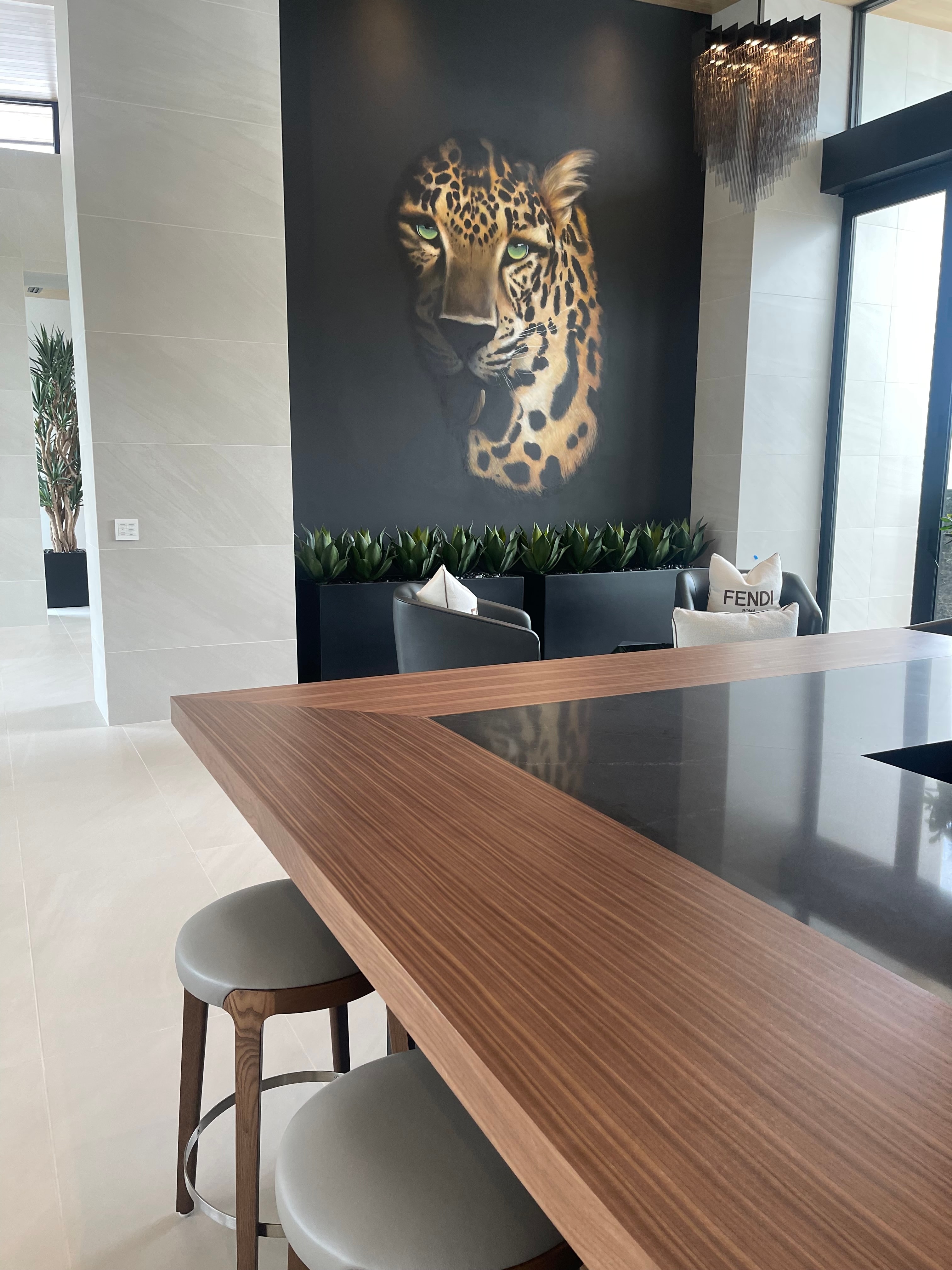 Cheetah mural for a private client