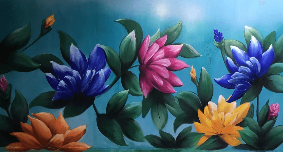 Garden mural at Scottsdale Fashion Square
