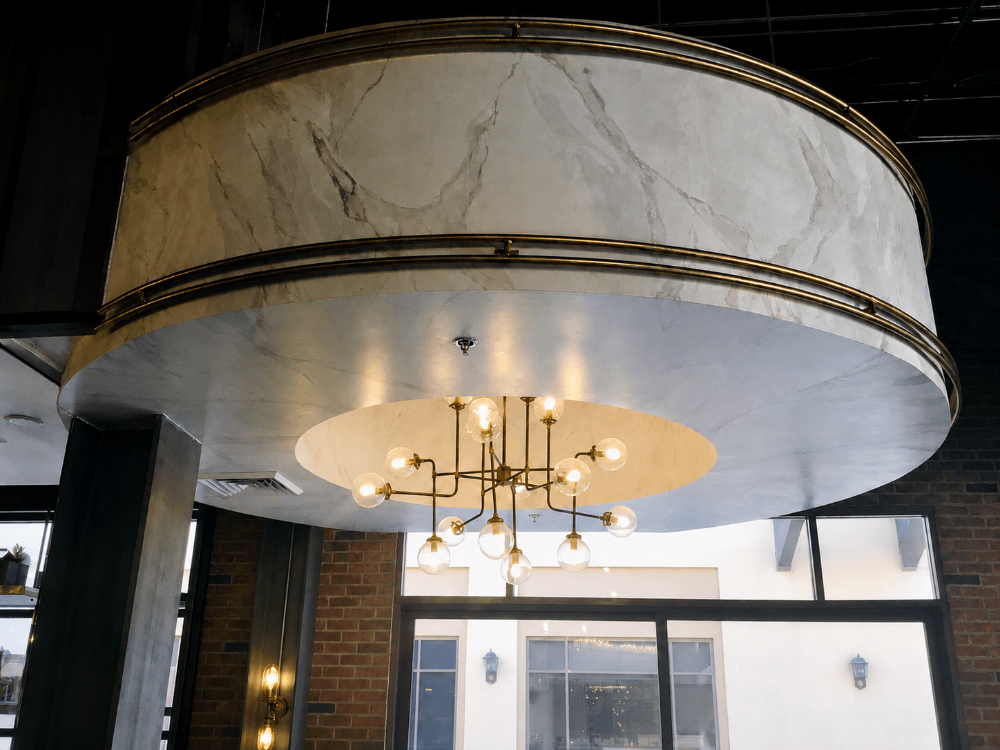 Handcut Restaurant marble finish