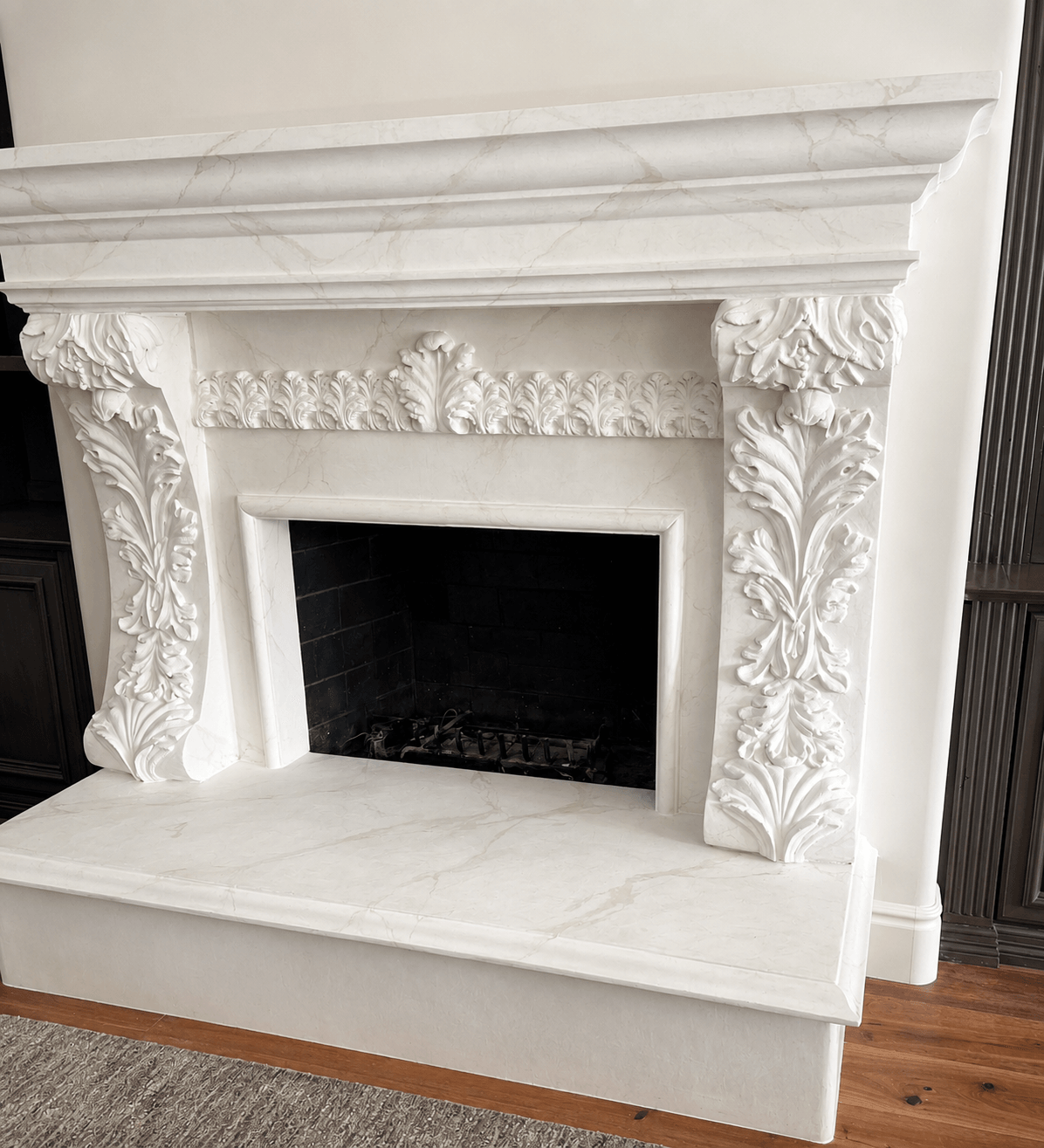 Painted marble fireplace by Hooper Finishes