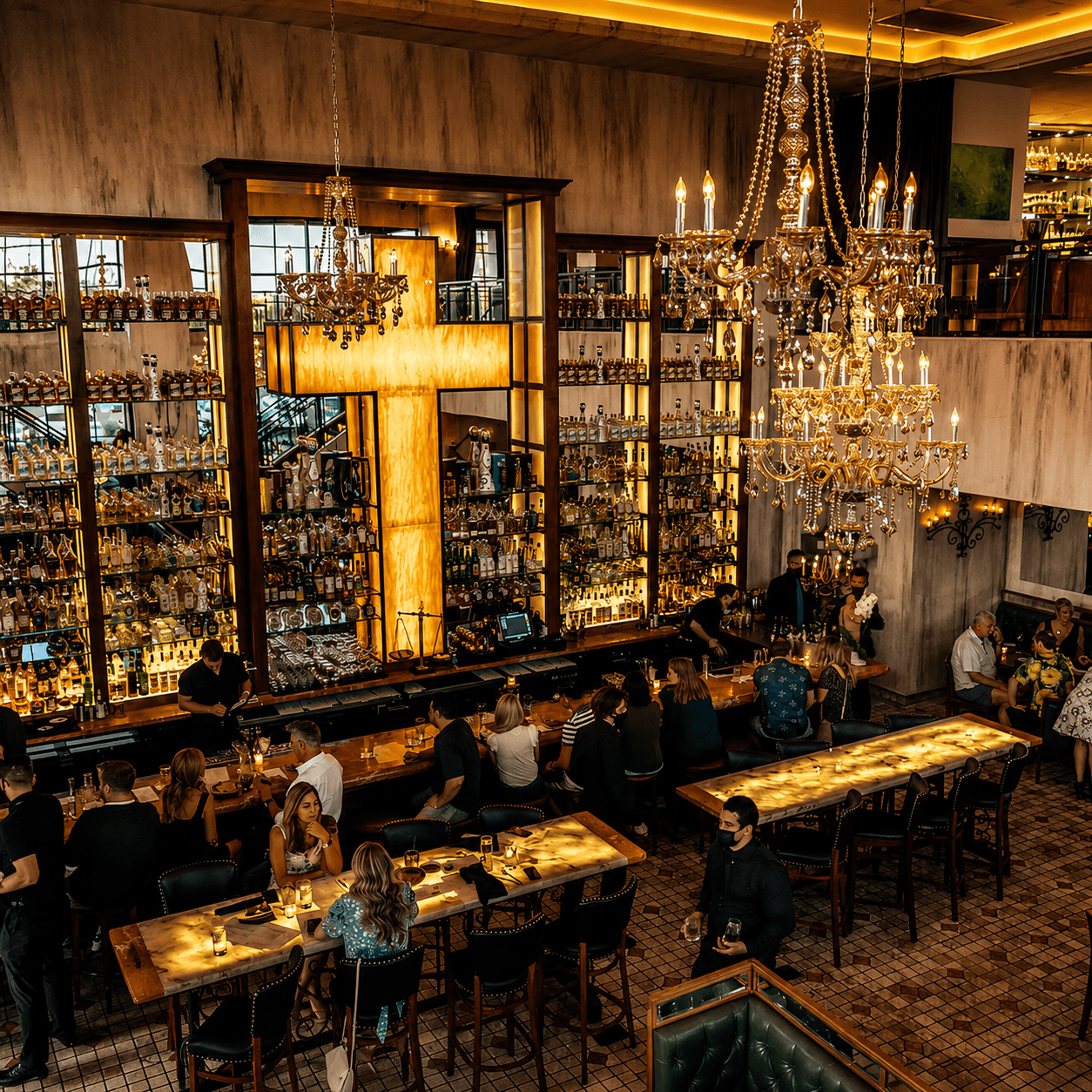 Designer walls at The Mission Kierland Restaurant